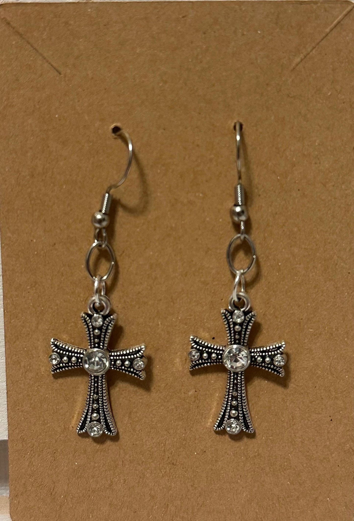 Dangle Cross Earrings