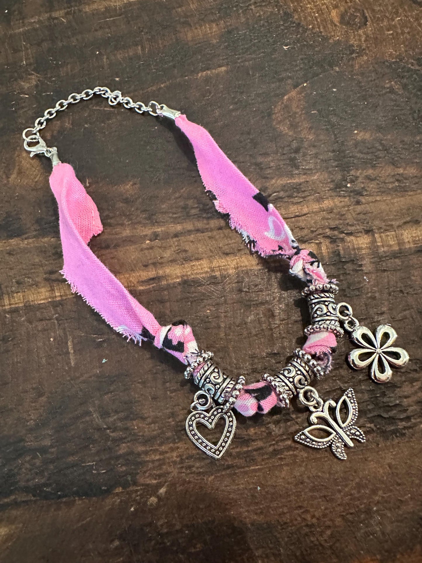 Heart Butterfly Charm Bracelet