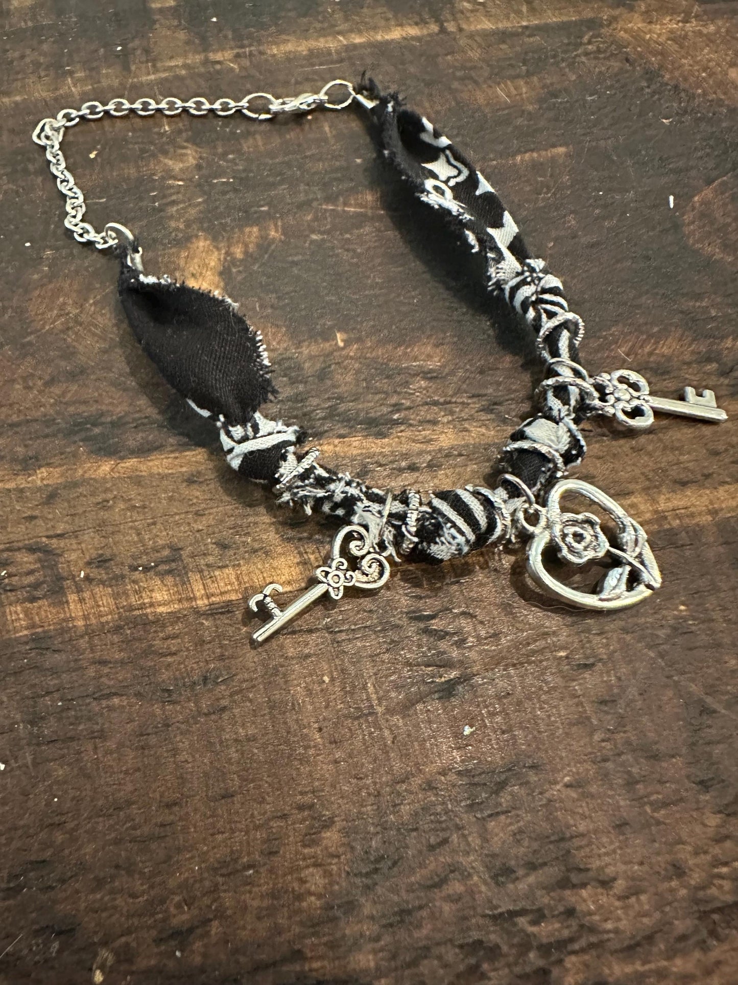 Rose Heart Charm Bracelet