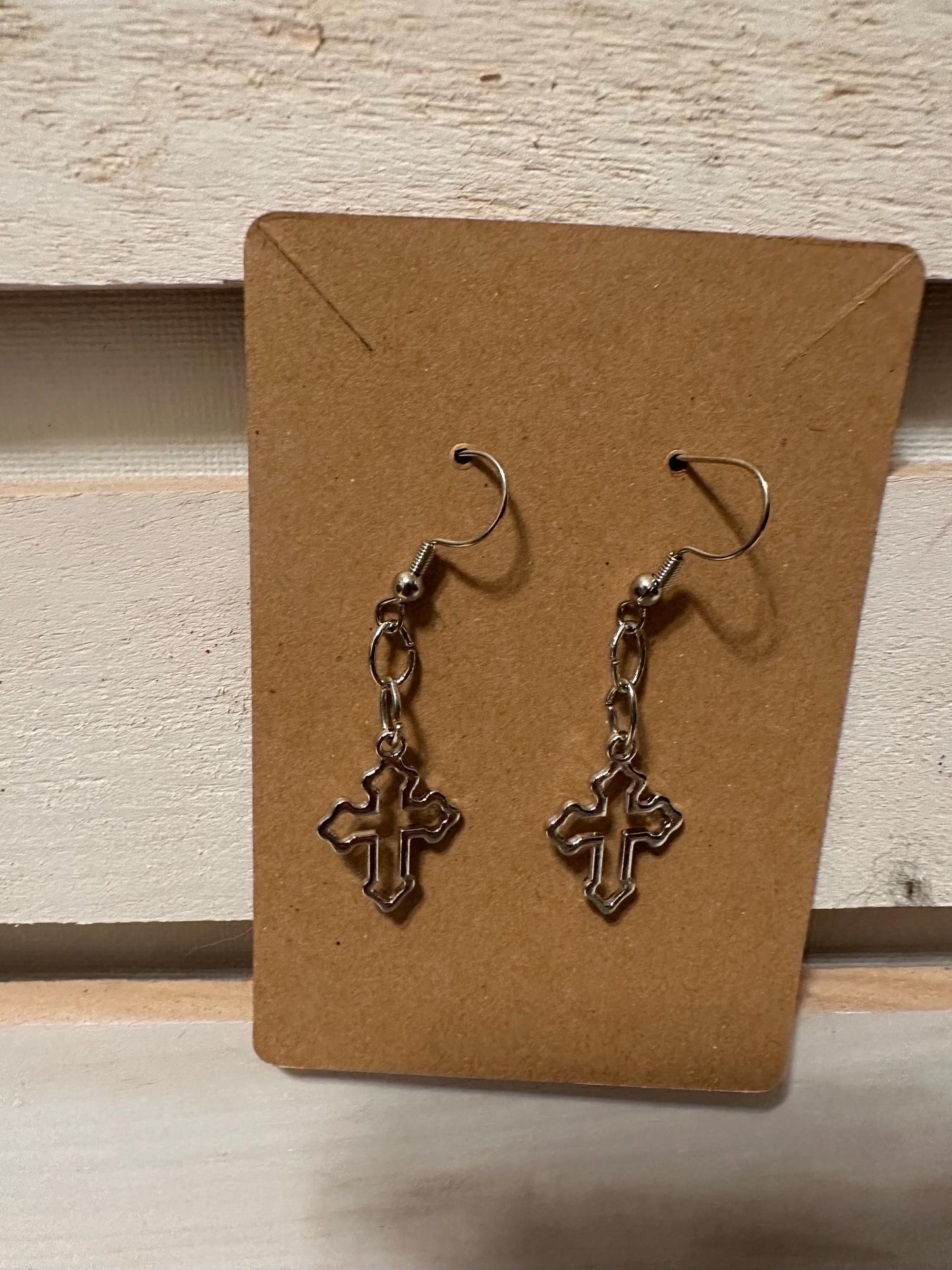 Dangle Cross Earrings