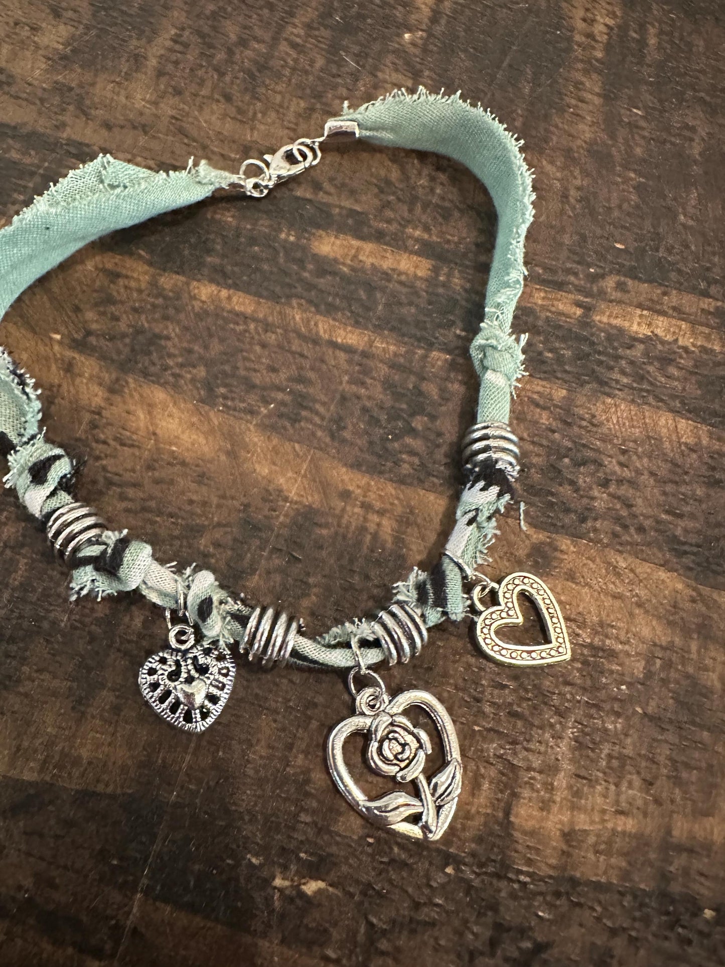 Silver Heart Charm Bracelet