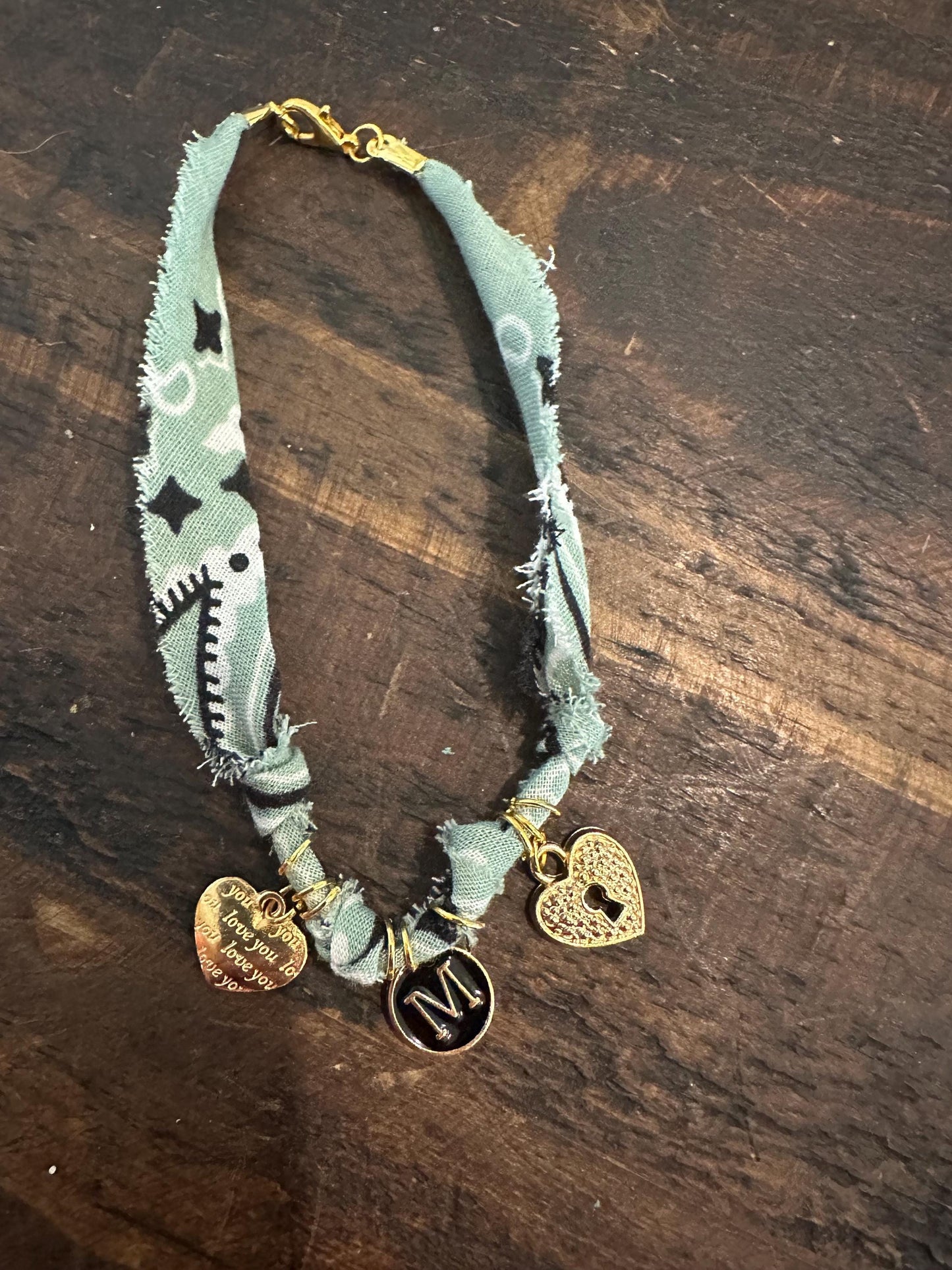 Initial Heart Charm Bracelet