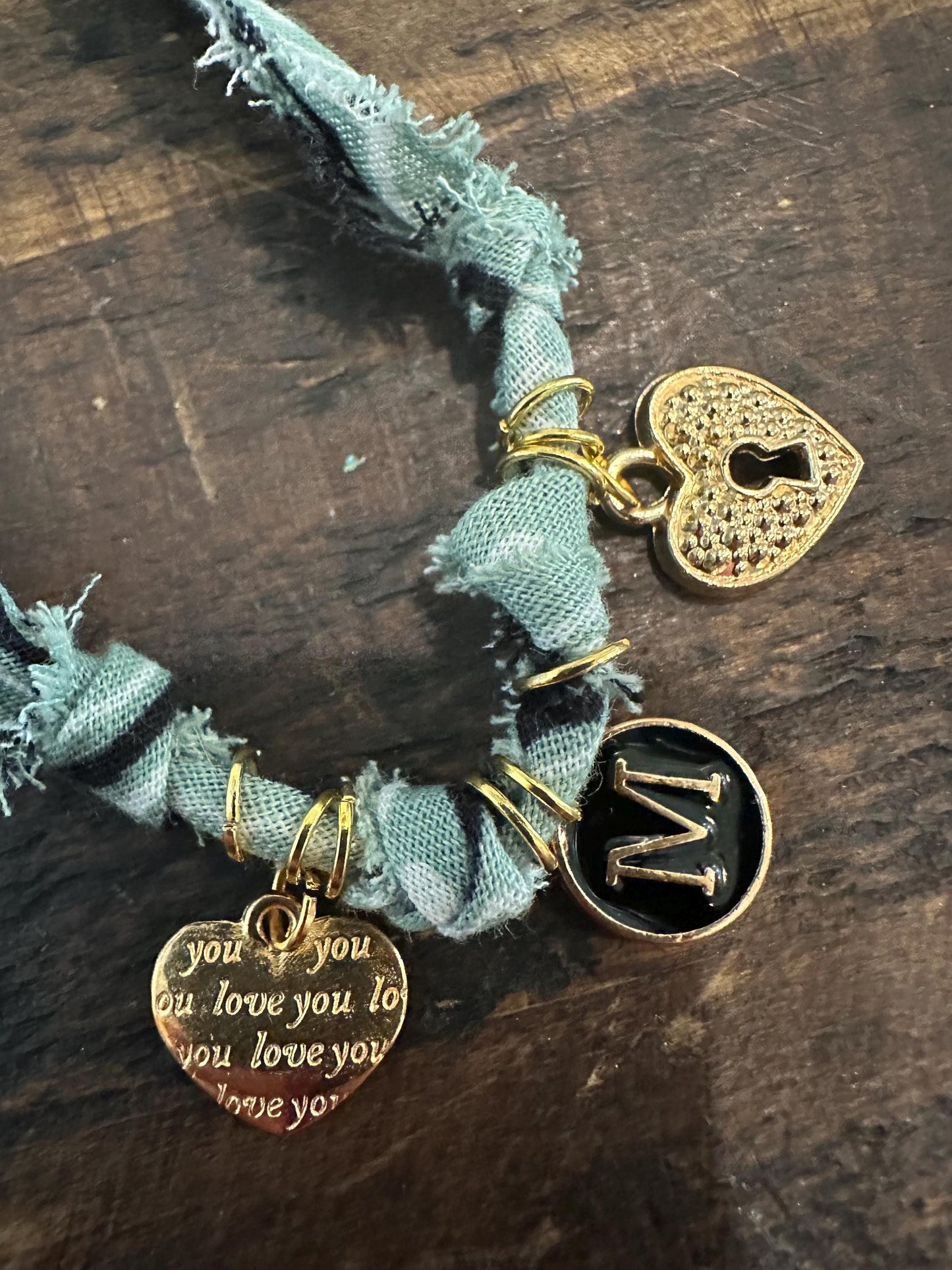 Initial Heart Charm Bracelet