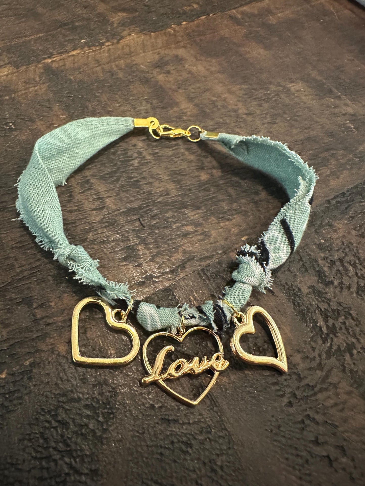 Gold Heart Charm Bracelet