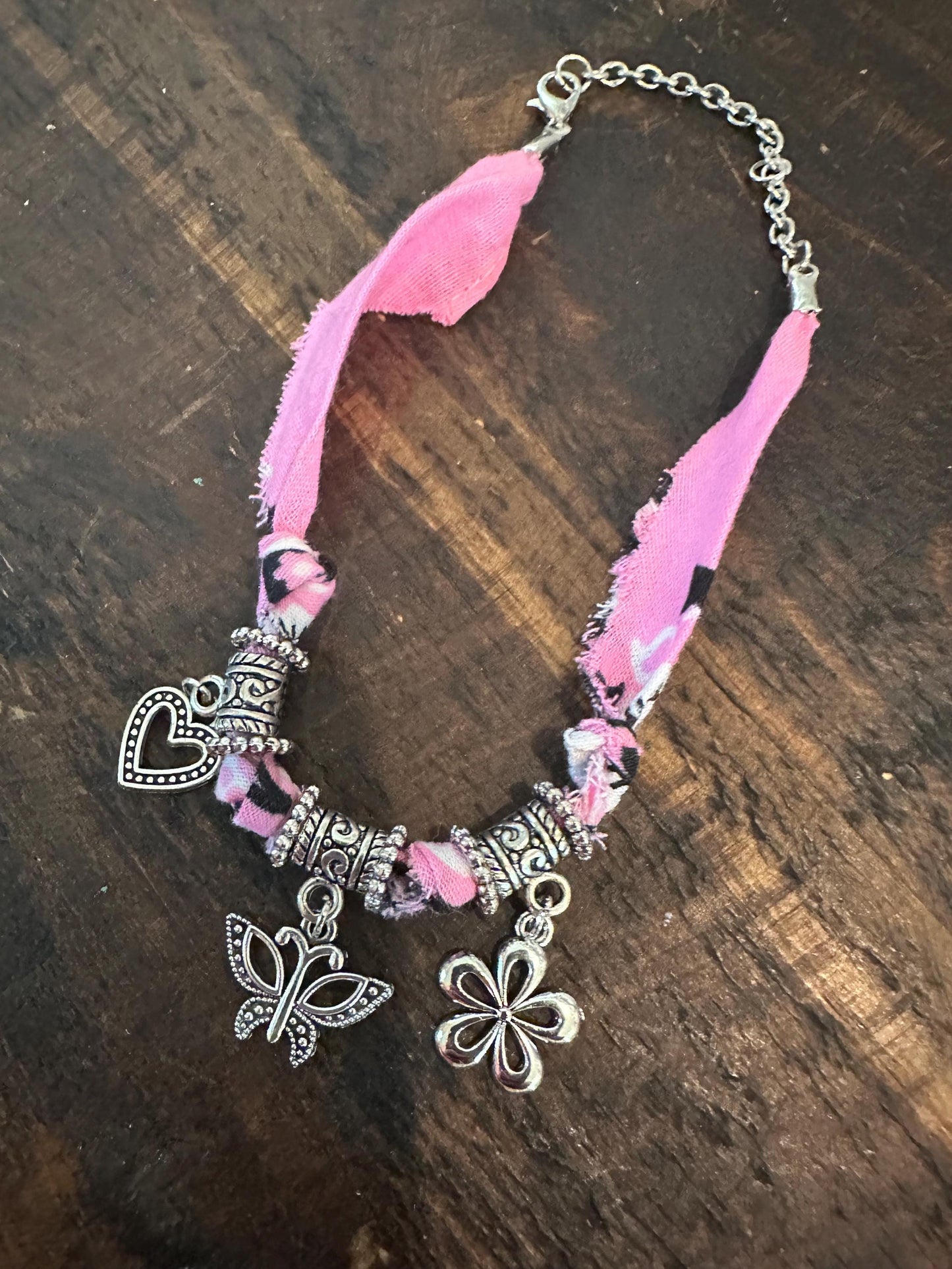 Heart Butterfly Charm Bracelet