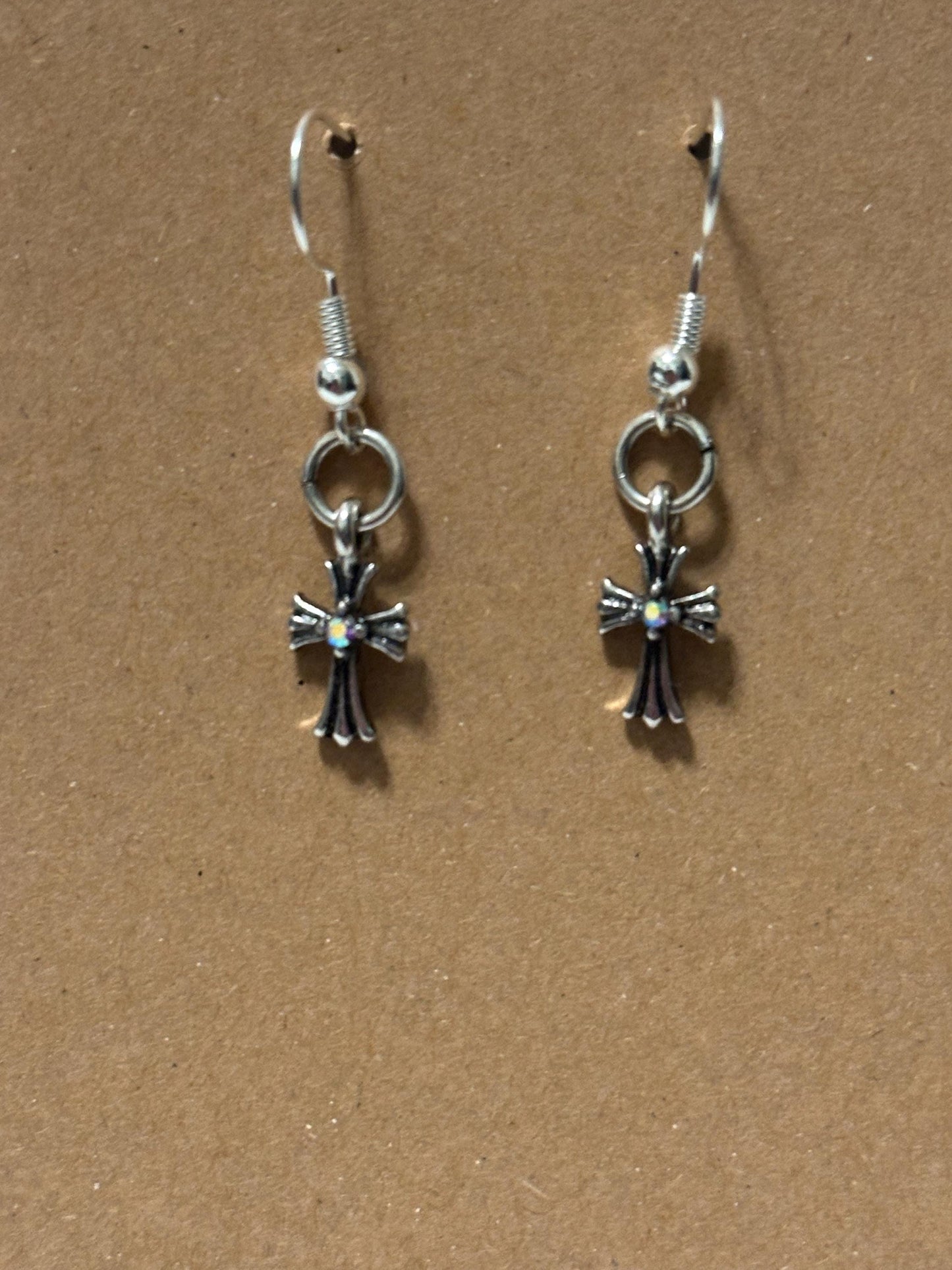 Dangle Cross Earrings