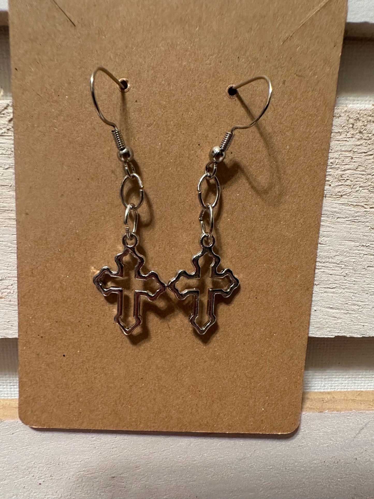 Dangle Cross Earrings