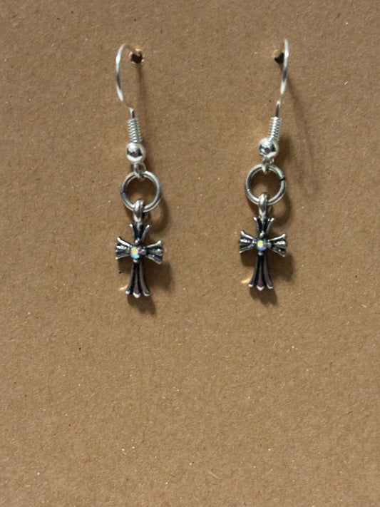 Dangle Cross Earrings