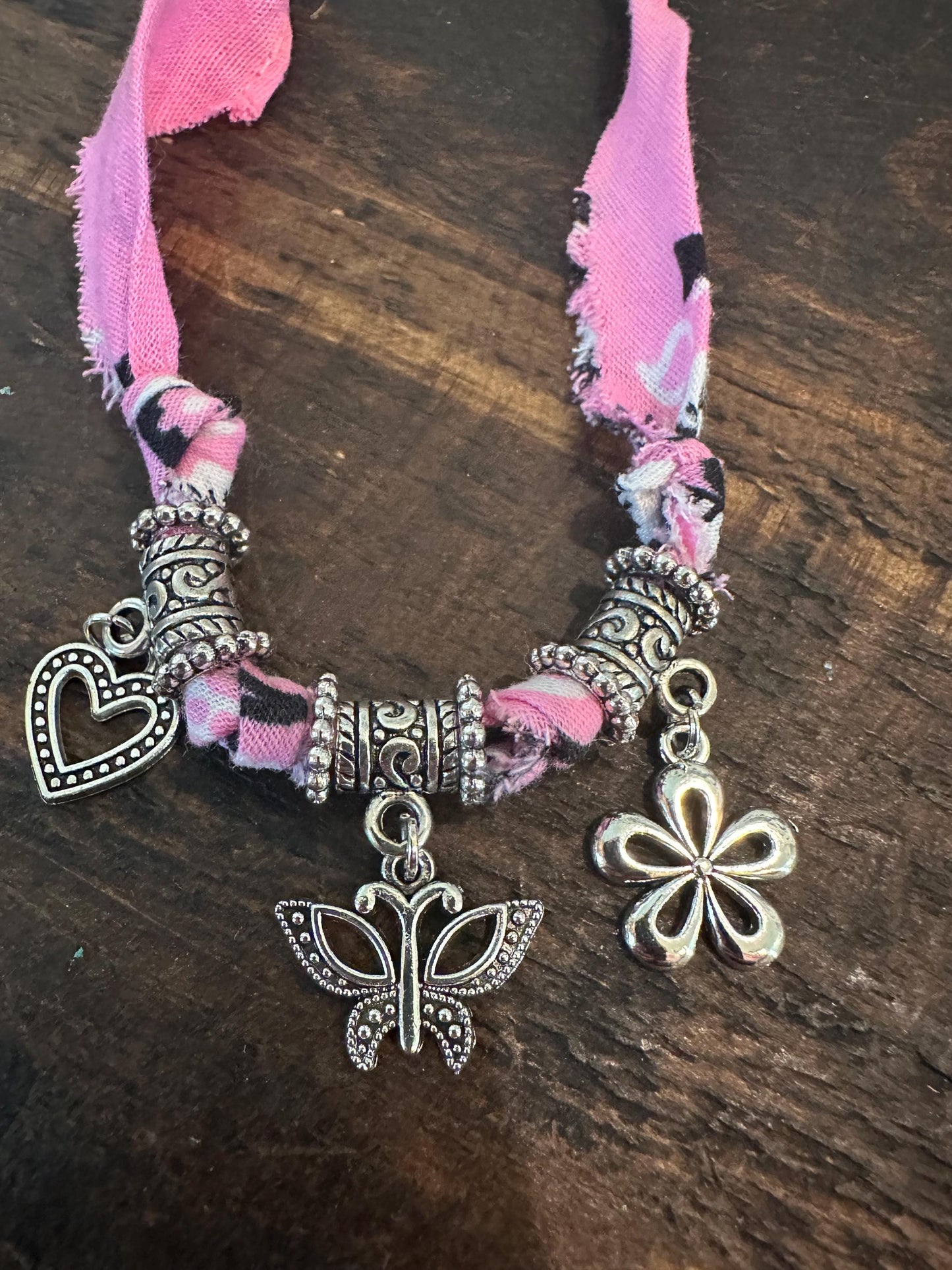 Heart Butterfly Charm Bracelet